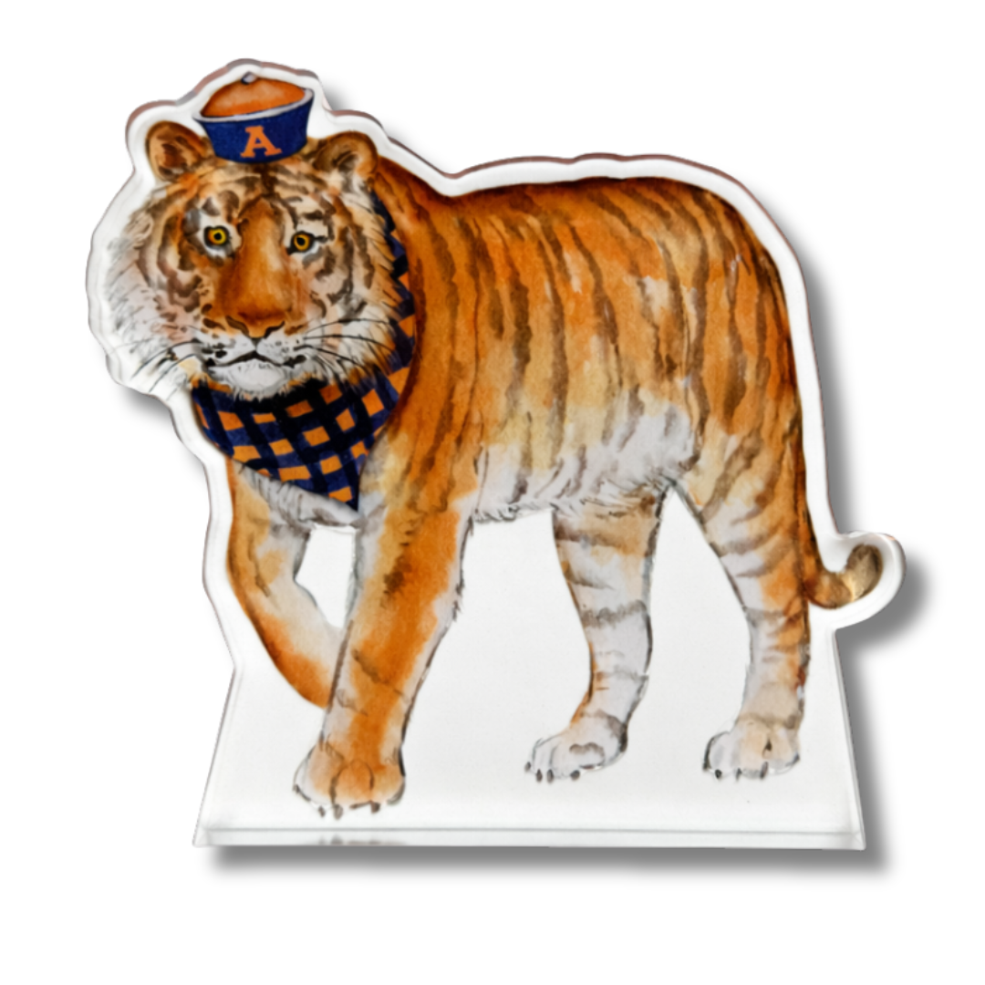 Orange & Blue Tiger Acrylic