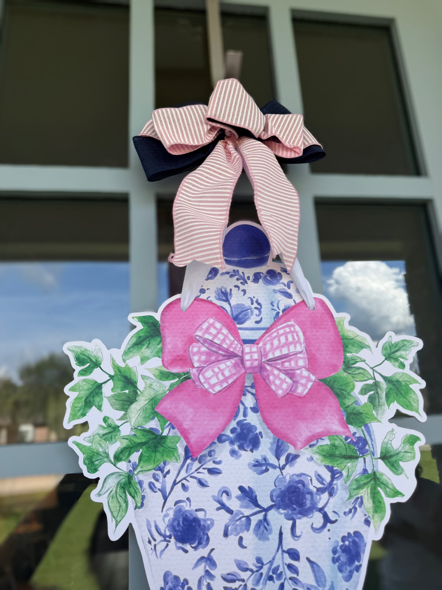 Classic Ginger Jar (Pink) Door Hanger