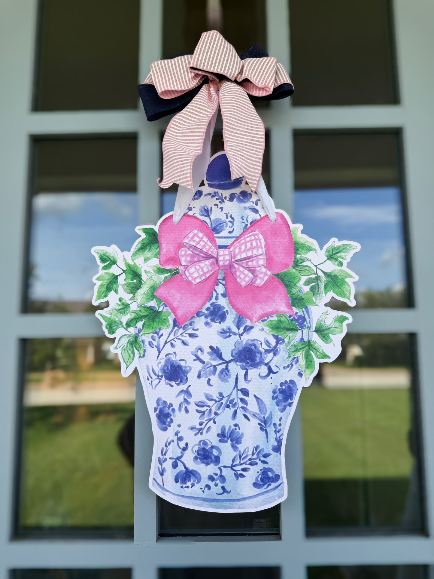 Classic Ginger Jar (Pink) Door Hanger
