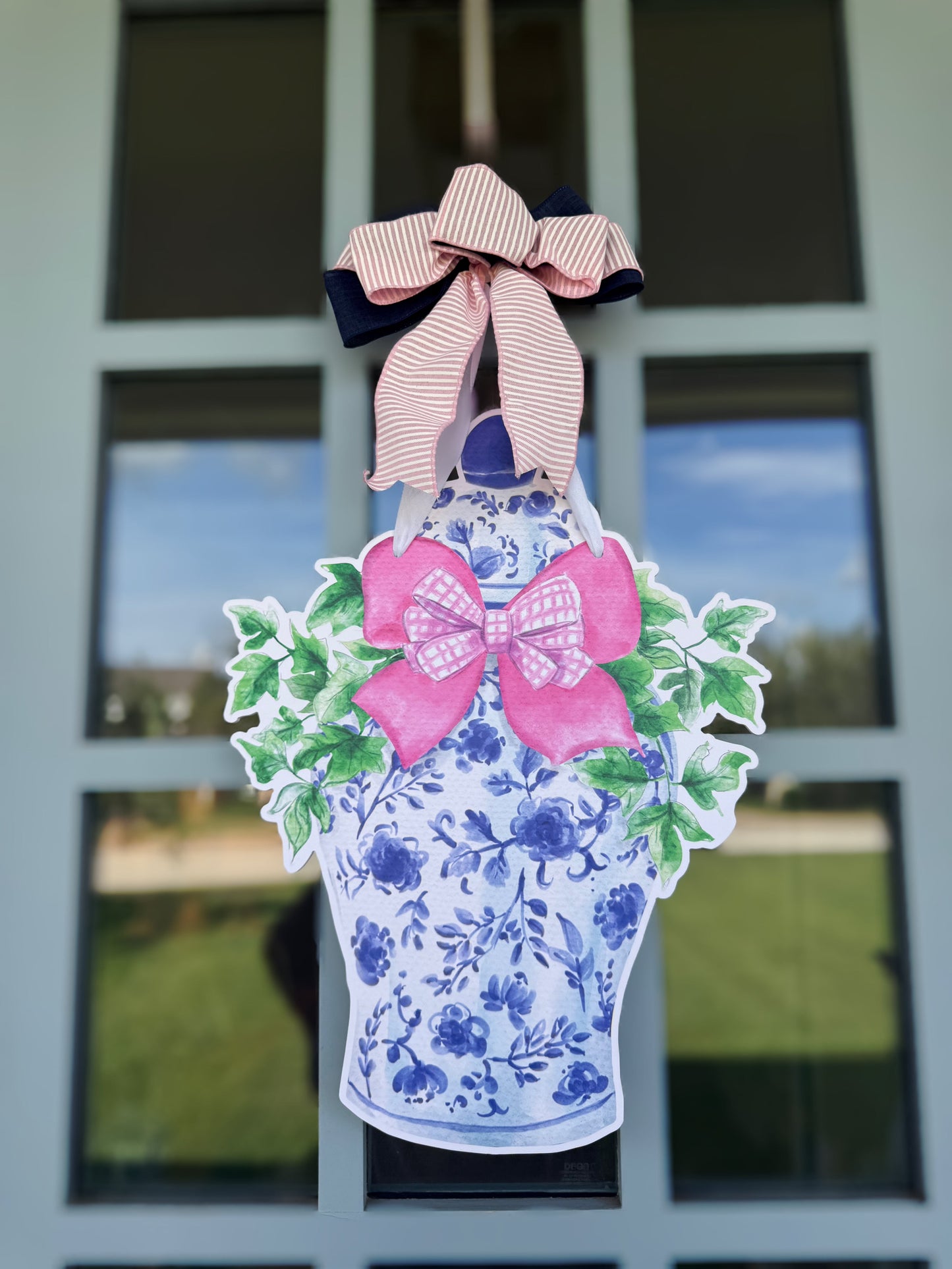 Classic Ginger Jar (Pink) Door Hanger