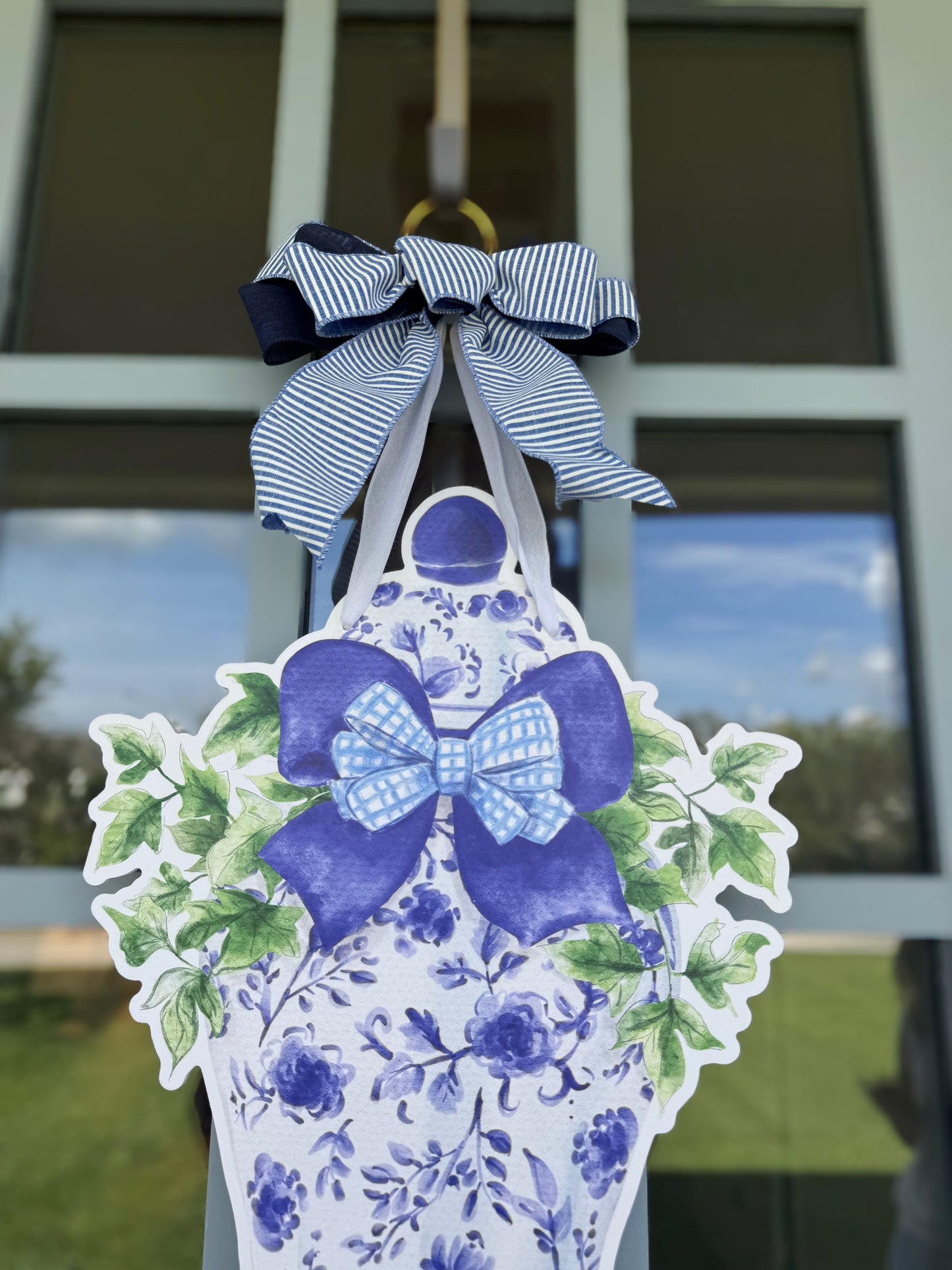 Classic Ginger Jar (Blue) Door Hanger