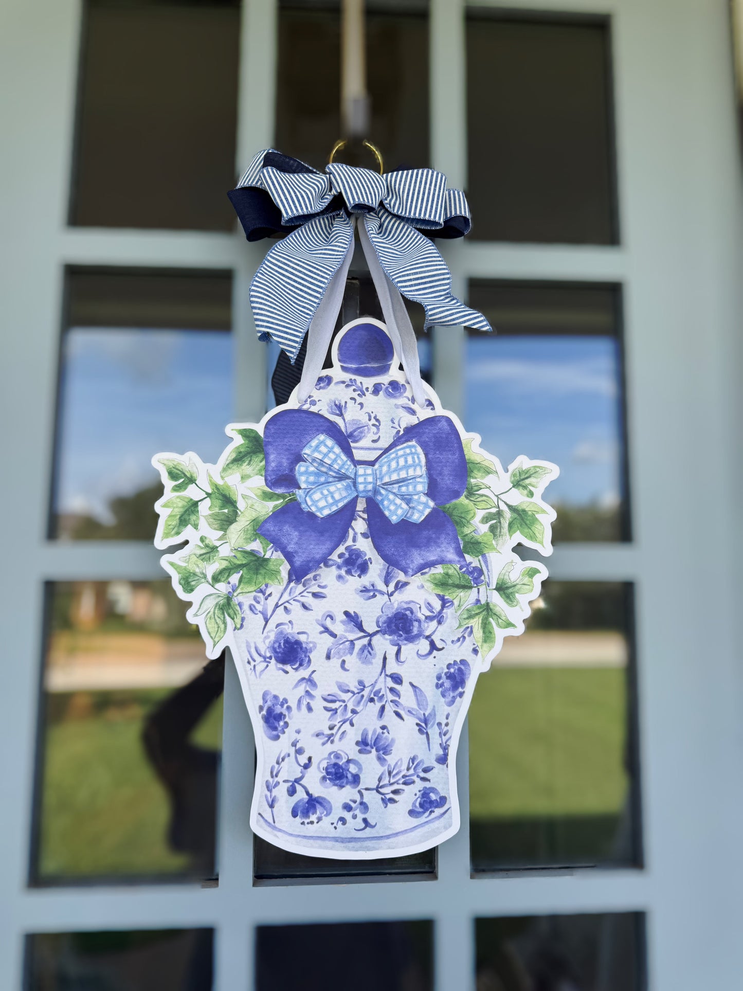 Classic Ginger Jar (Blue) Door Hanger
