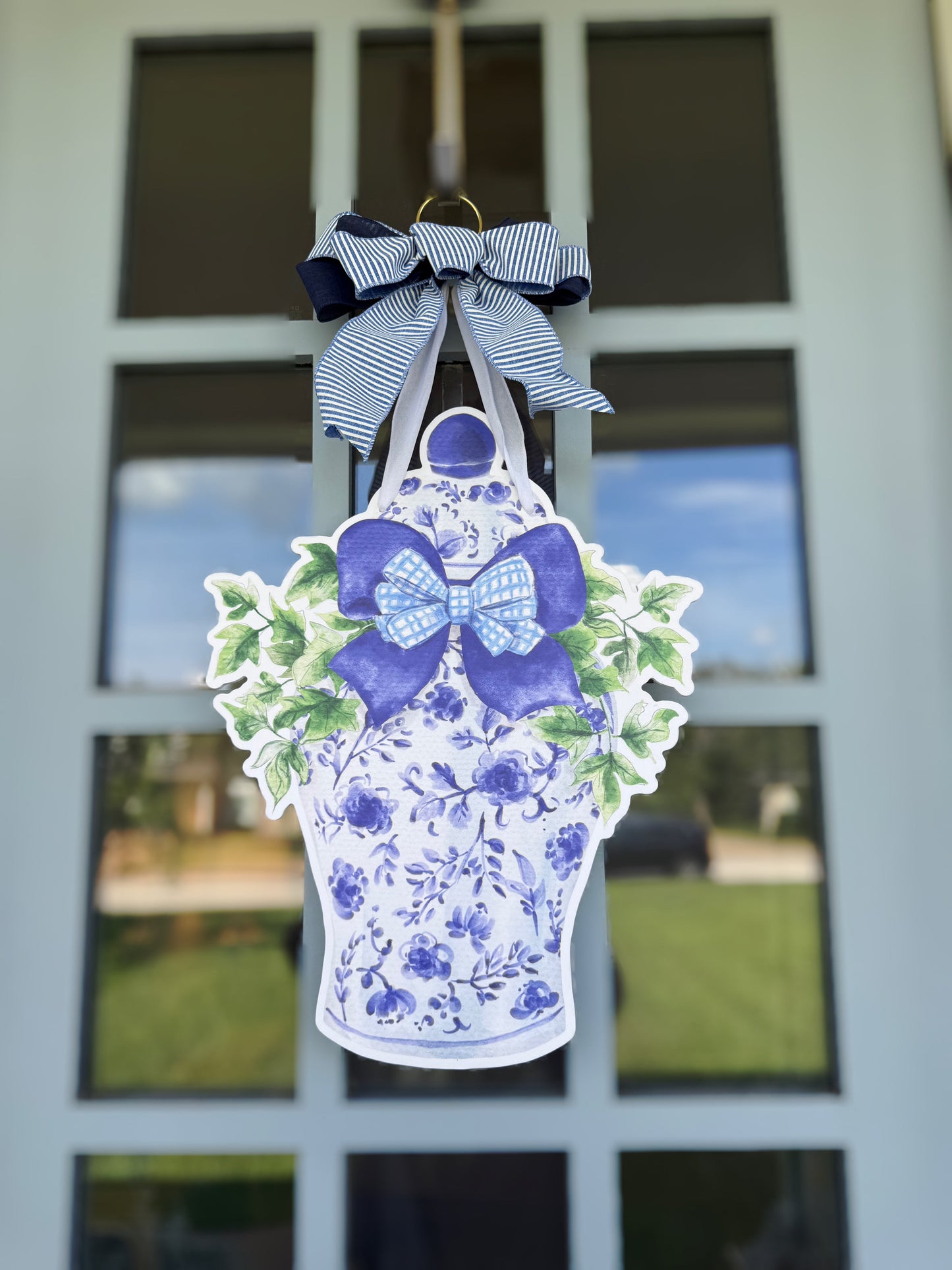 Classic Ginger Jar (Blue) Door Hanger