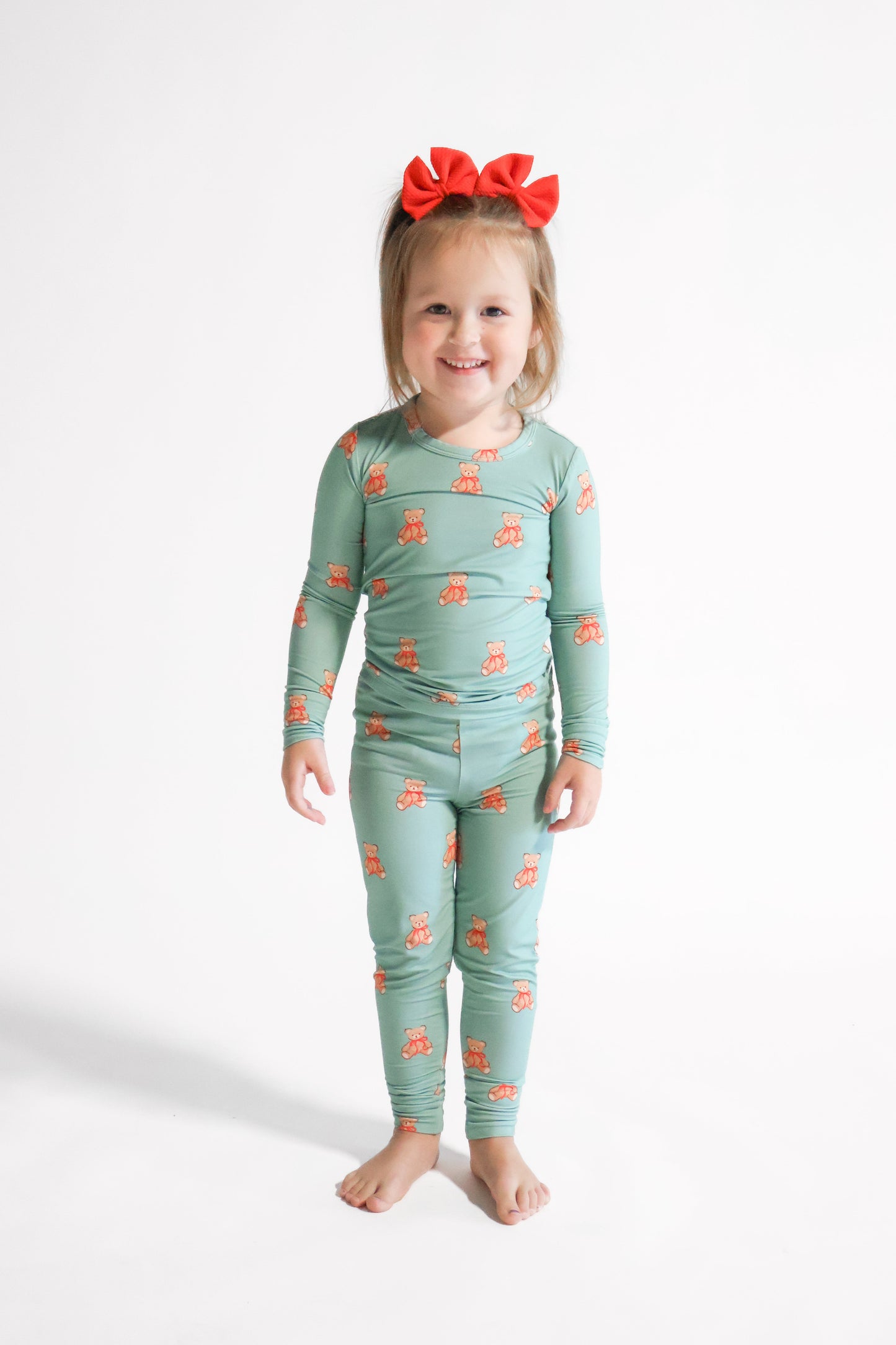 Jolly Teddy Two Piece Pajama Set