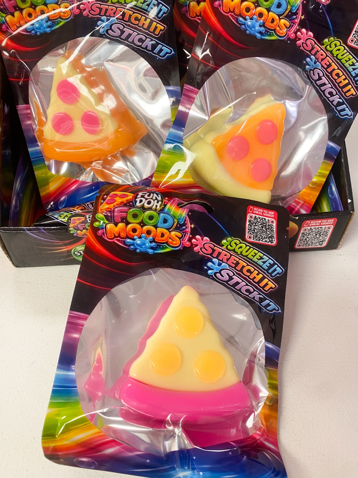 Fun Doh Food Moods Pizza Sticky Squishy Sensory Fidget Toy