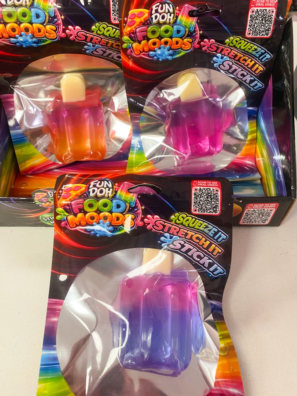 Fun Doh Food Moods Popsicle Sticky Squishy Sensory Fidget Toy