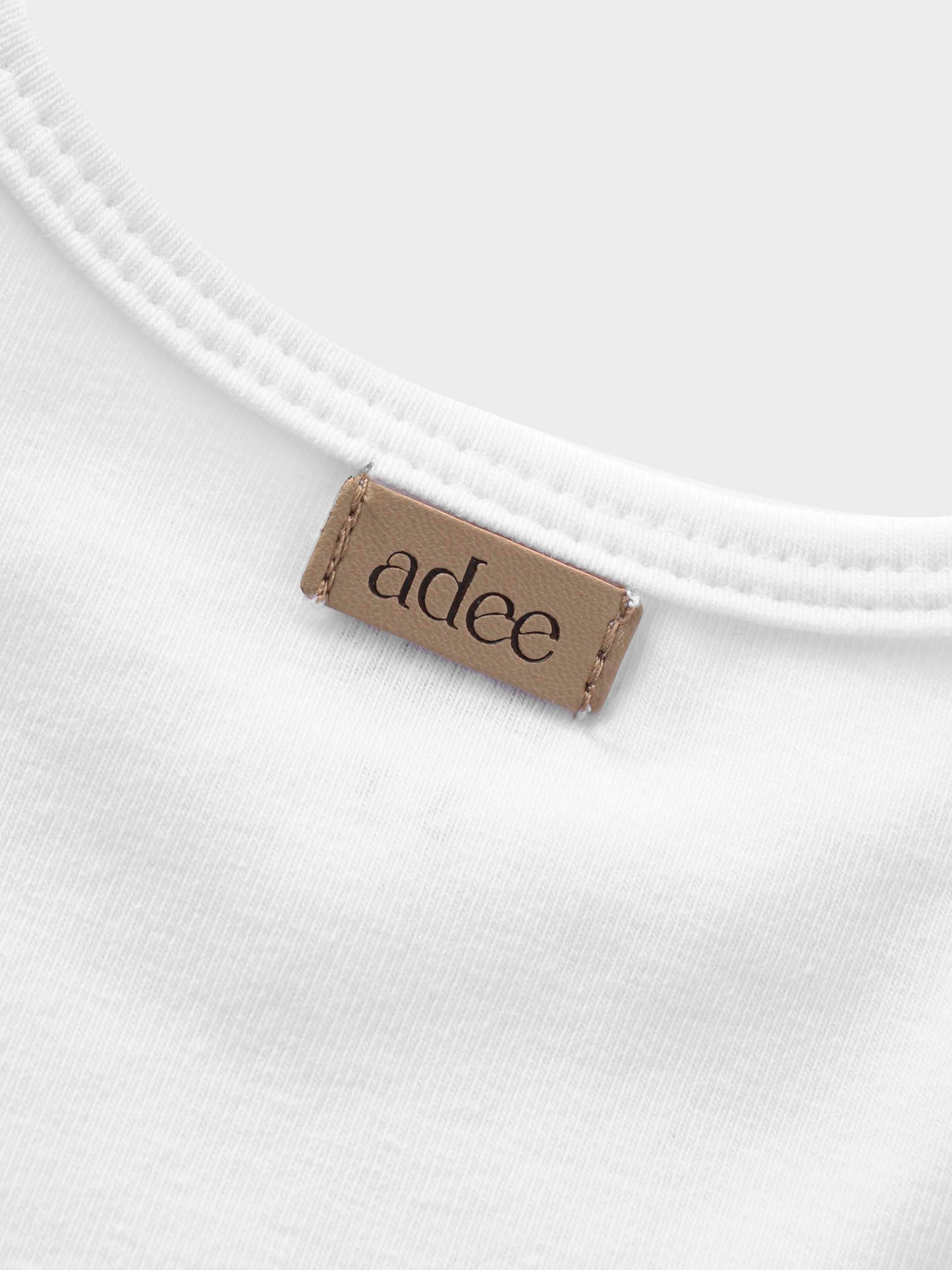 White Fitted 3/4 Sleeve T-Shirt