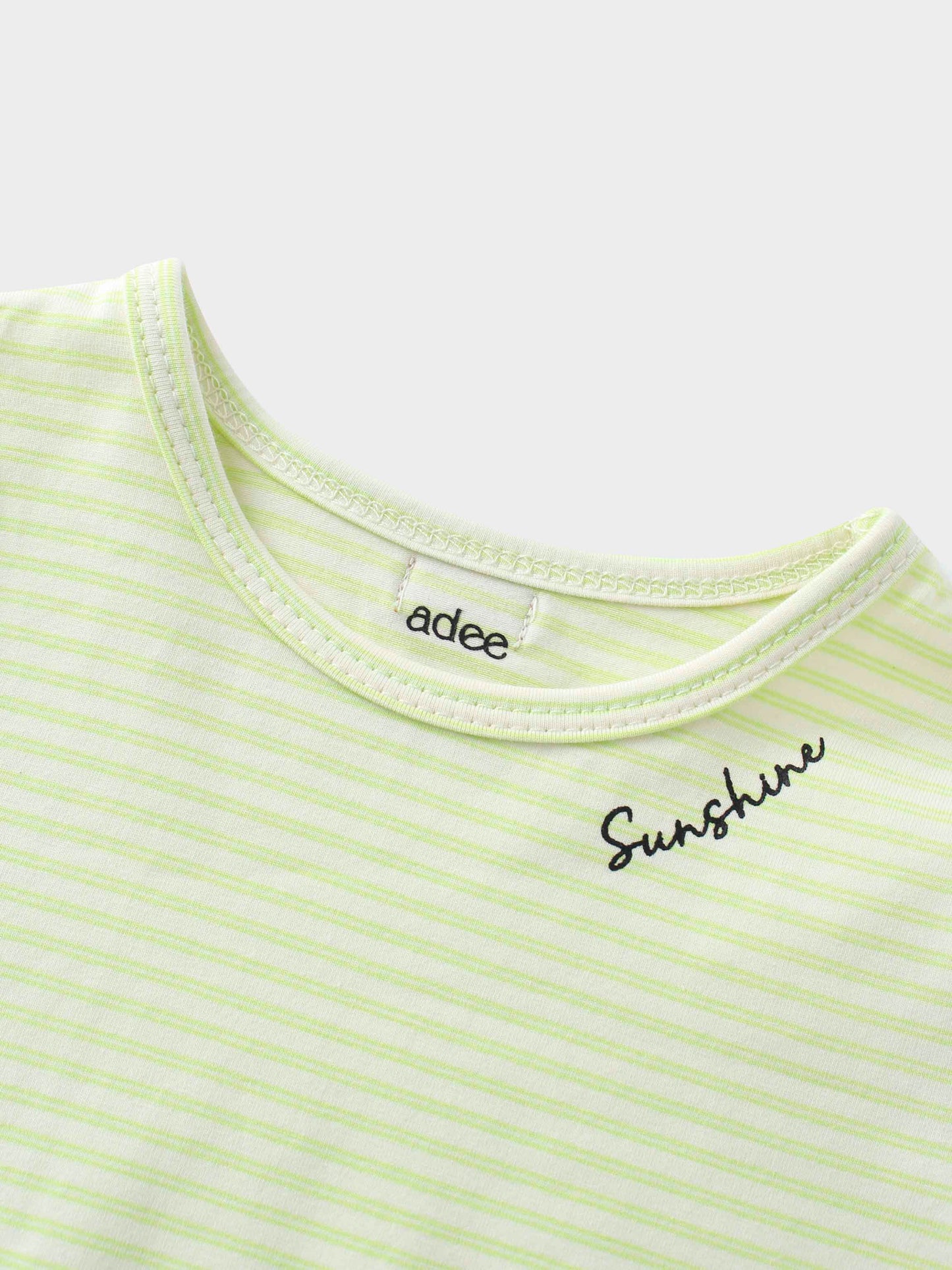 Yellow Striped Short Sleeve T-Shirt
