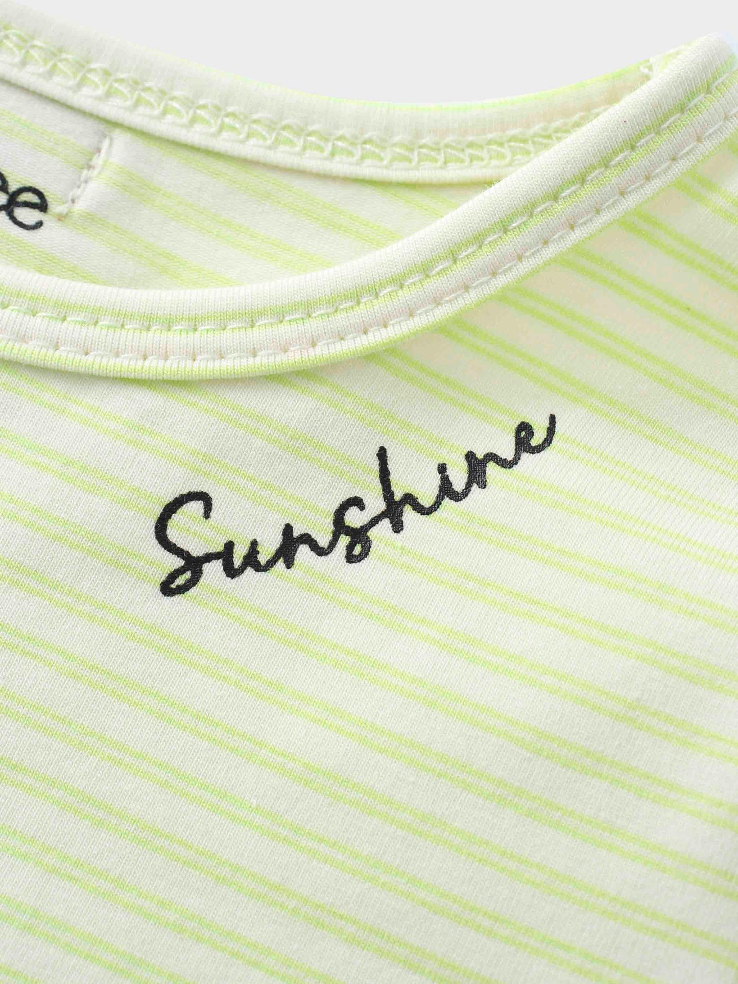 Yellow Striped Short Sleeve T-Shirt