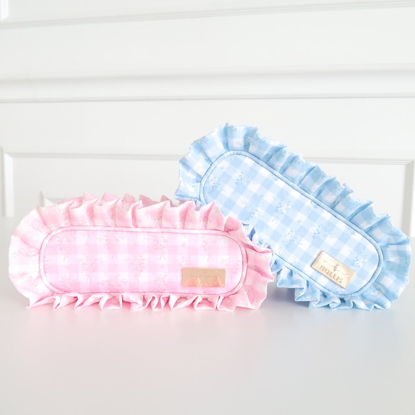Ruffled Nylon Pencil Bag – Floral Cosmetic & Pencil Pouch | HOLLIS