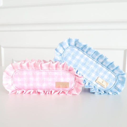 Ruffled Nylon Pencil Bag – Floral Cosmetic & Pencil Pouch | HOLLIS