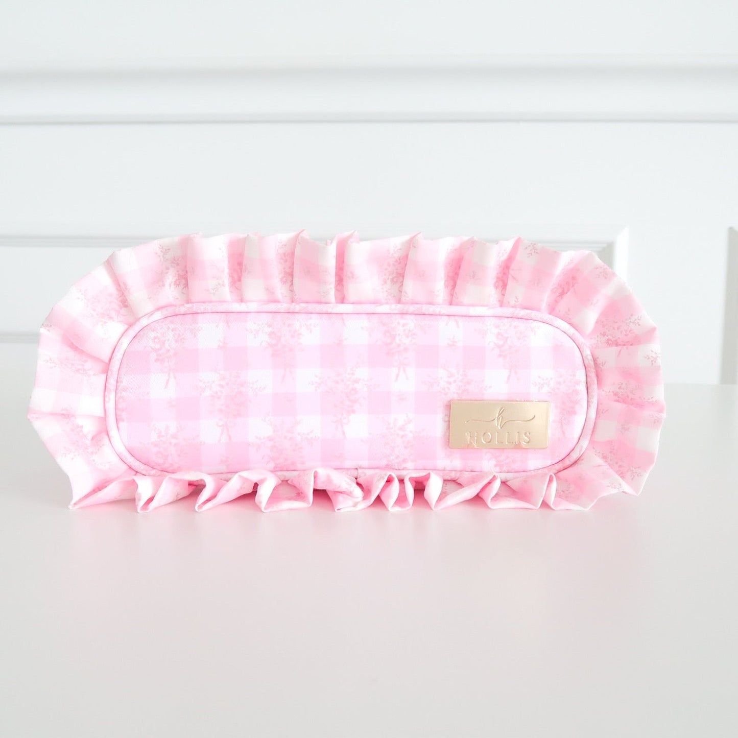 Ruffled Nylon Pencil Bag – Floral Cosmetic & Pencil Pouch | HOLLIS