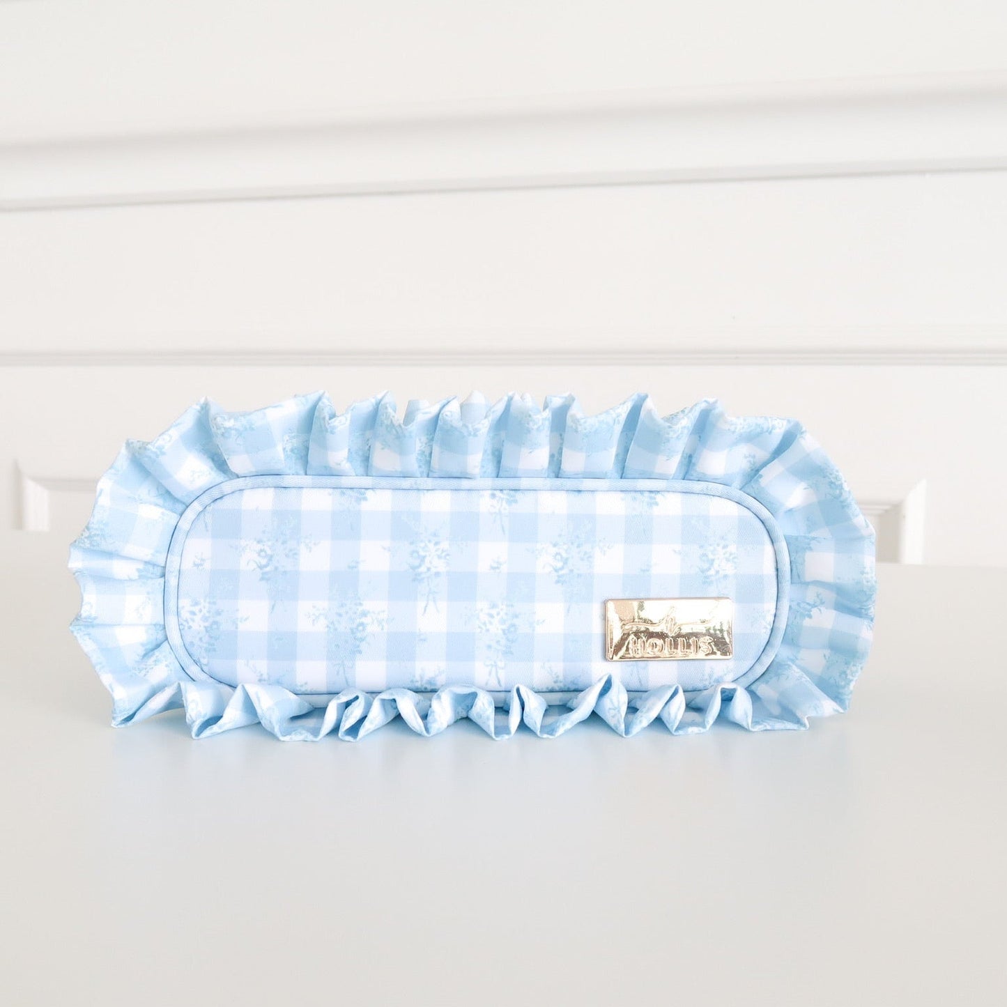 Ruffled Nylon Pencil Bag – Floral Cosmetic & Pencil Pouch | HOLLIS