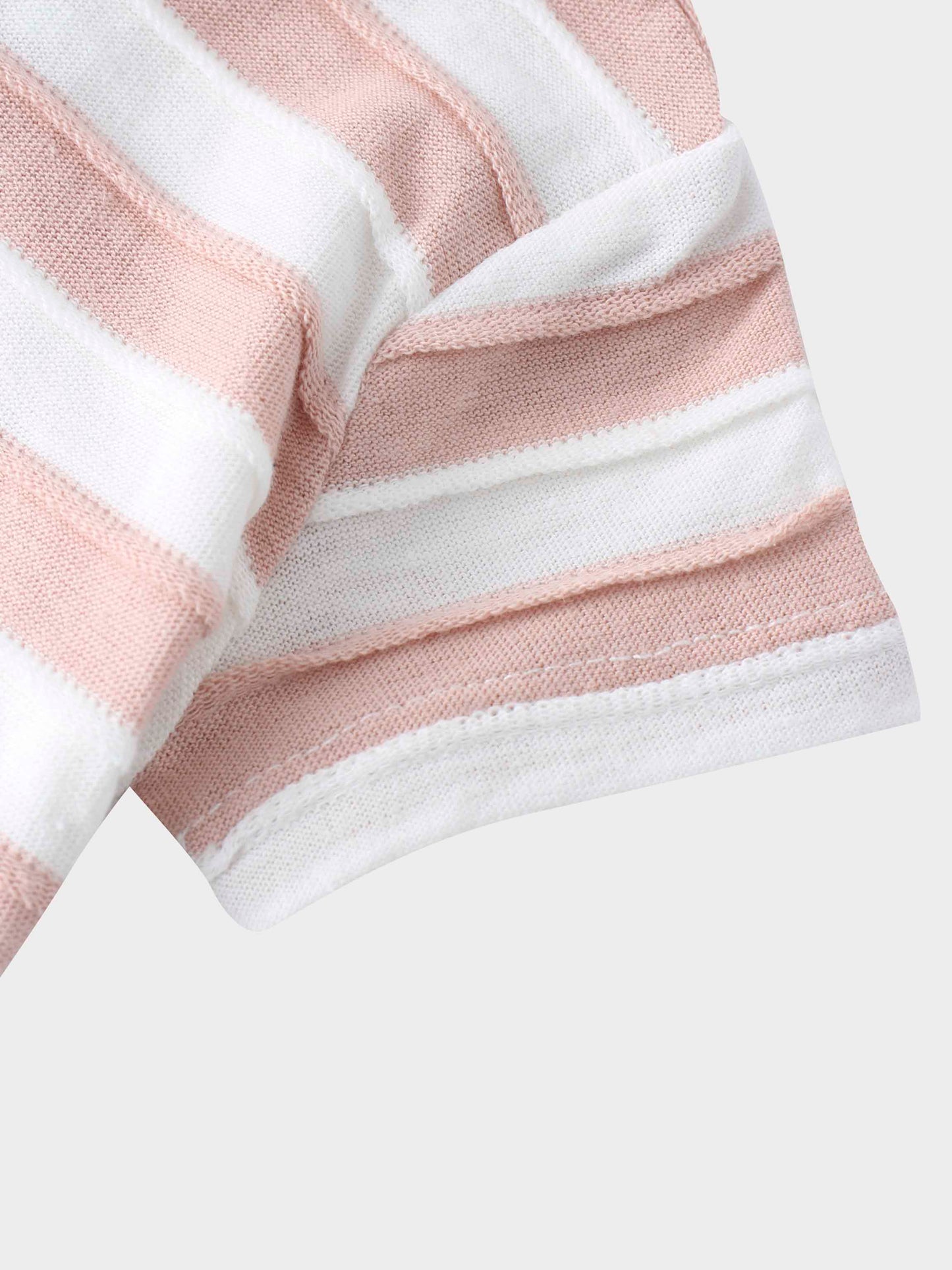 Striped Textured Short Set- Pink