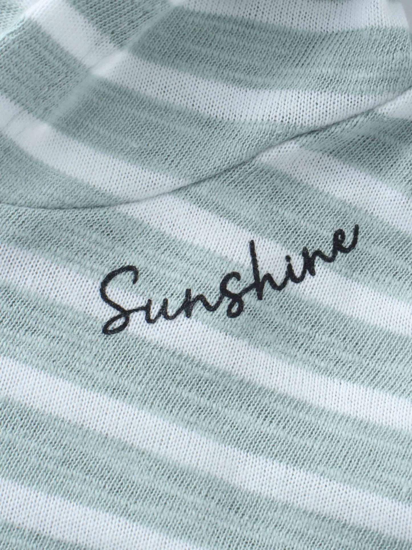 Striped Short Sleeve T-Shirt - Pastel Green