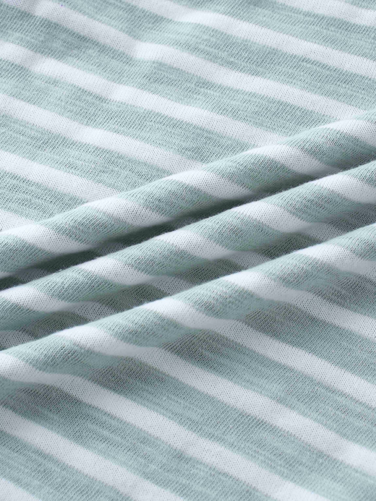 Striped Short Sleeve T-Shirt - Pastel Green