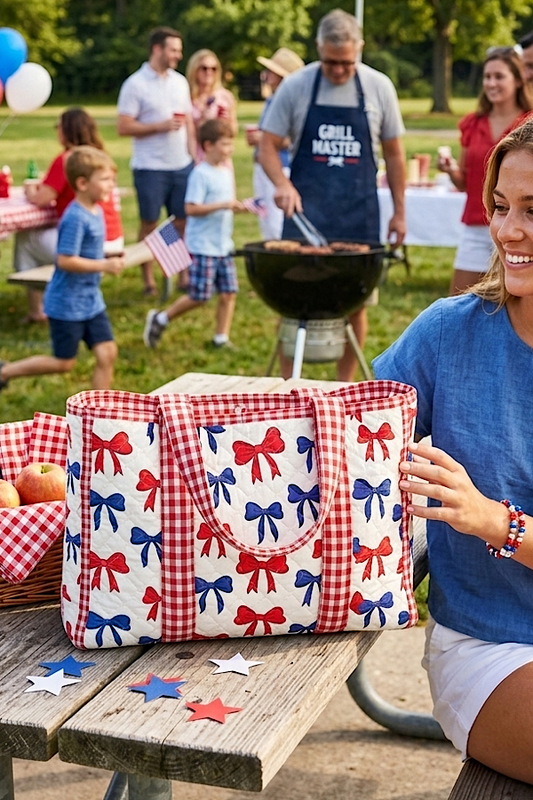 SC - ETA 4/16 - All American Bow Print Tote Bag