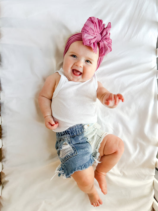 Mulberry | Signature Ruffled Baby Headband