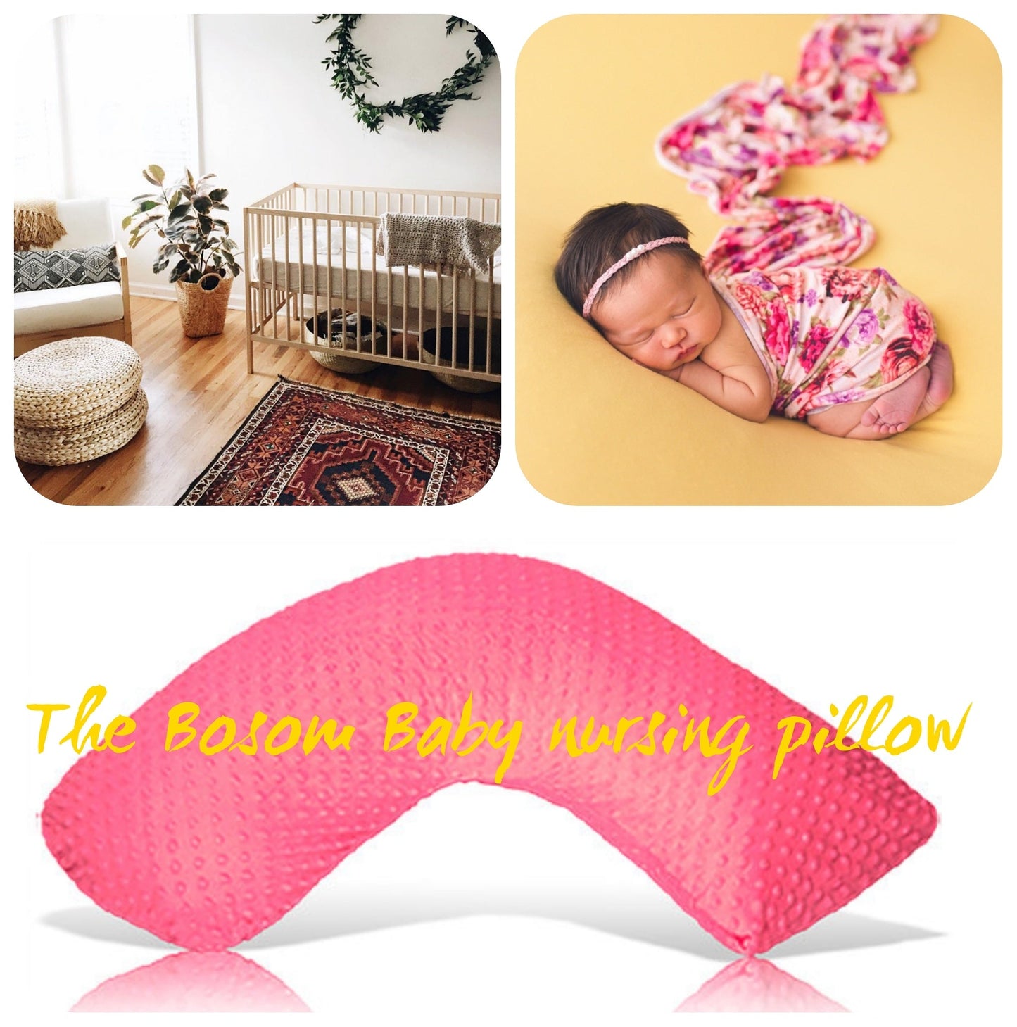 Luna Lullaby Nursing Pillow Cover - Fuchsia Dot