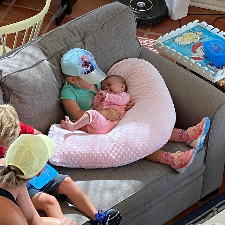 Nursing Pillow Cover - Ivory Dot | Machine Washable | Luna Lullaby