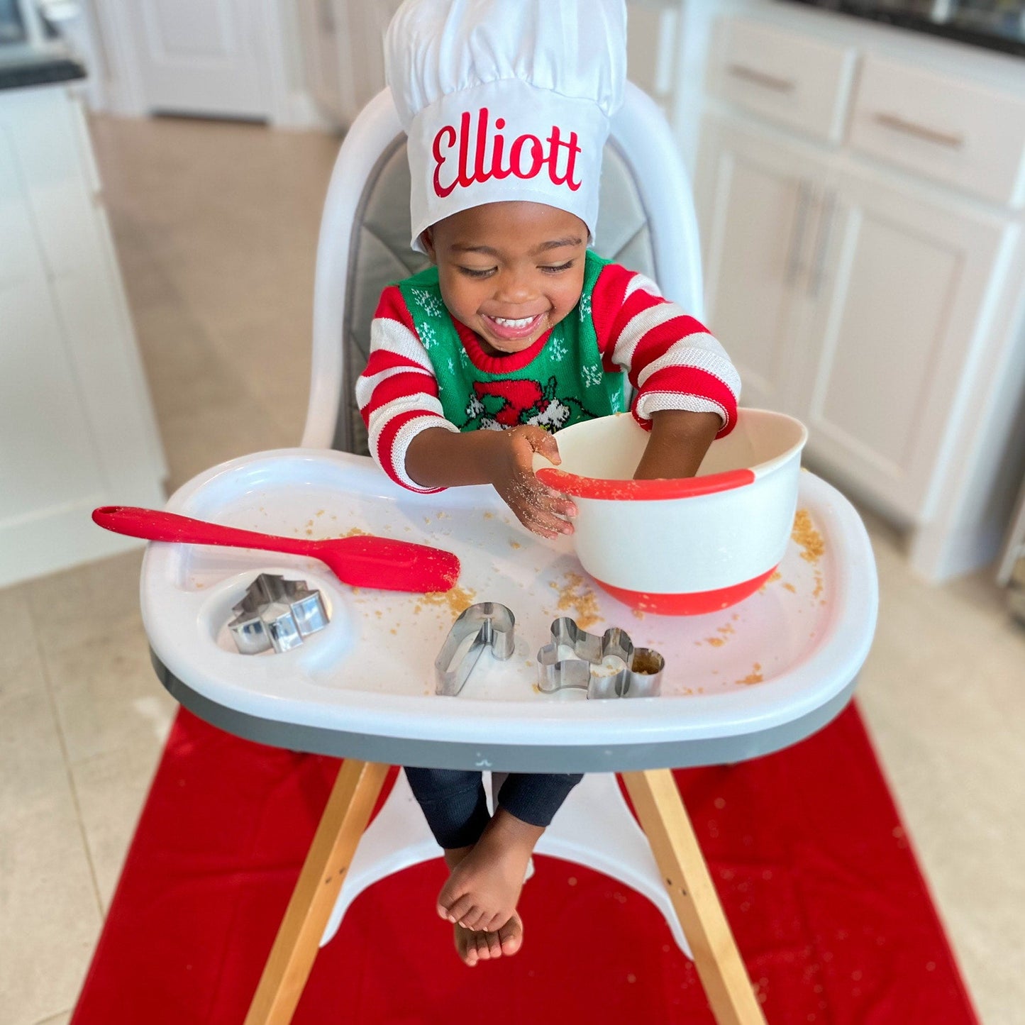 Solid Cranberry Minimalist Splash Mat - A Waterproof Catch-All for Highchair Spills and More!