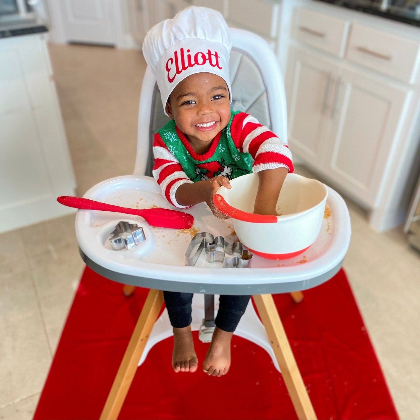 Solid Cranberry Minimalist Splash Mat - A Waterproof Catch-All for Highchair Spills and More!