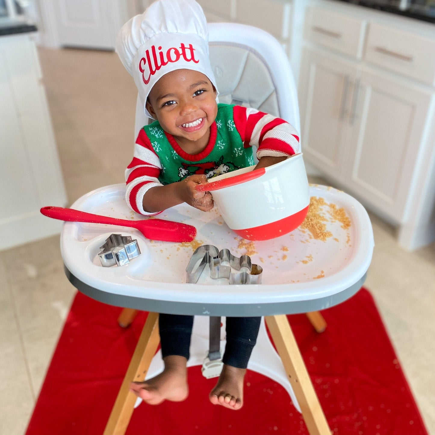 Solid Cranberry Minimalist Splash Mat - A Waterproof Catch-All for Highchair Spills and More!