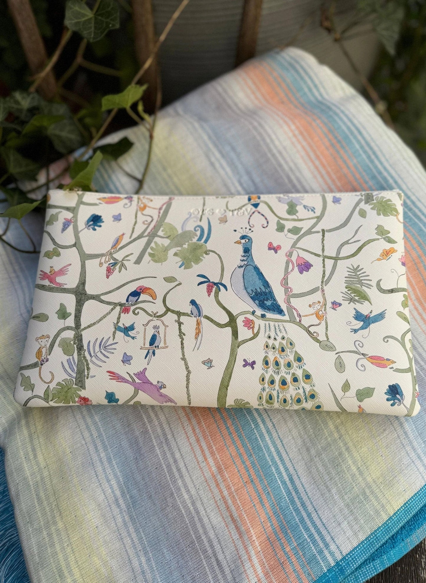 Tropical Chinoiserie Clutch Bag