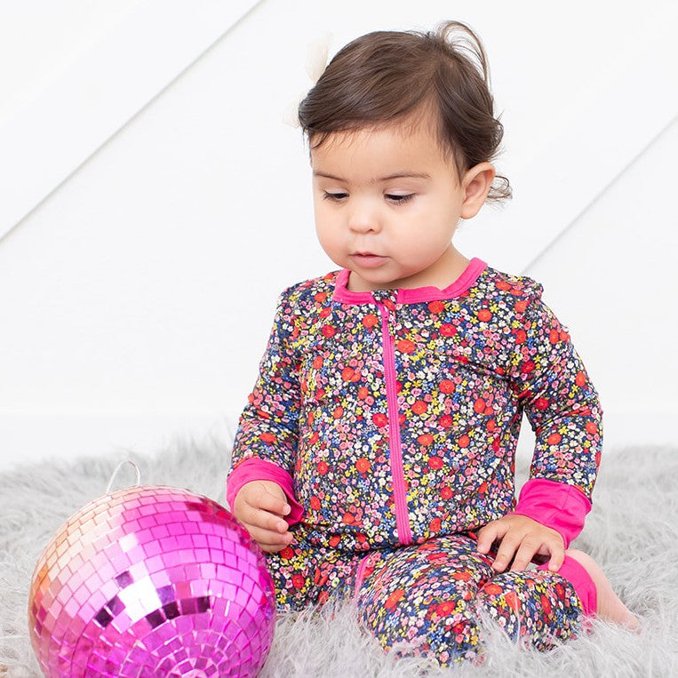 Midnight Petals Convertible Coverall