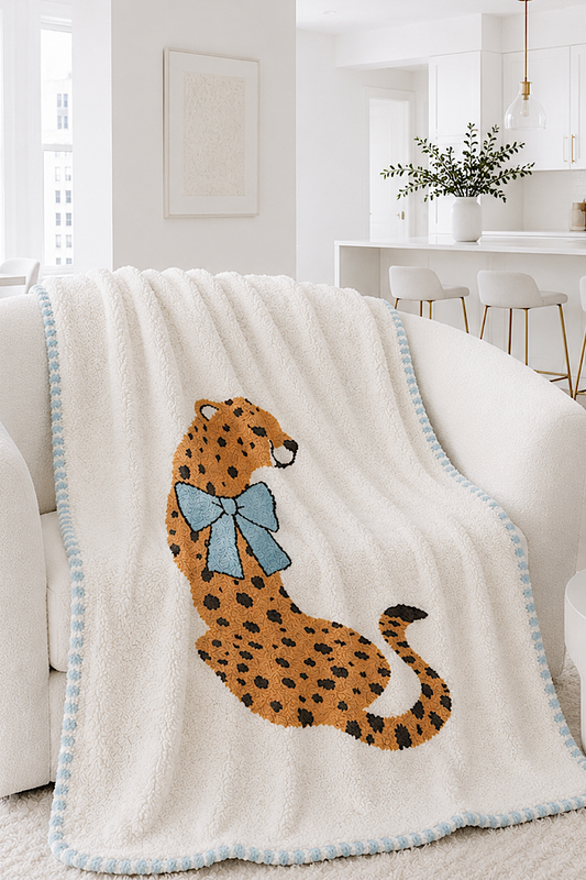SC - Stay Wild Blue Child Cheetah Blanket©