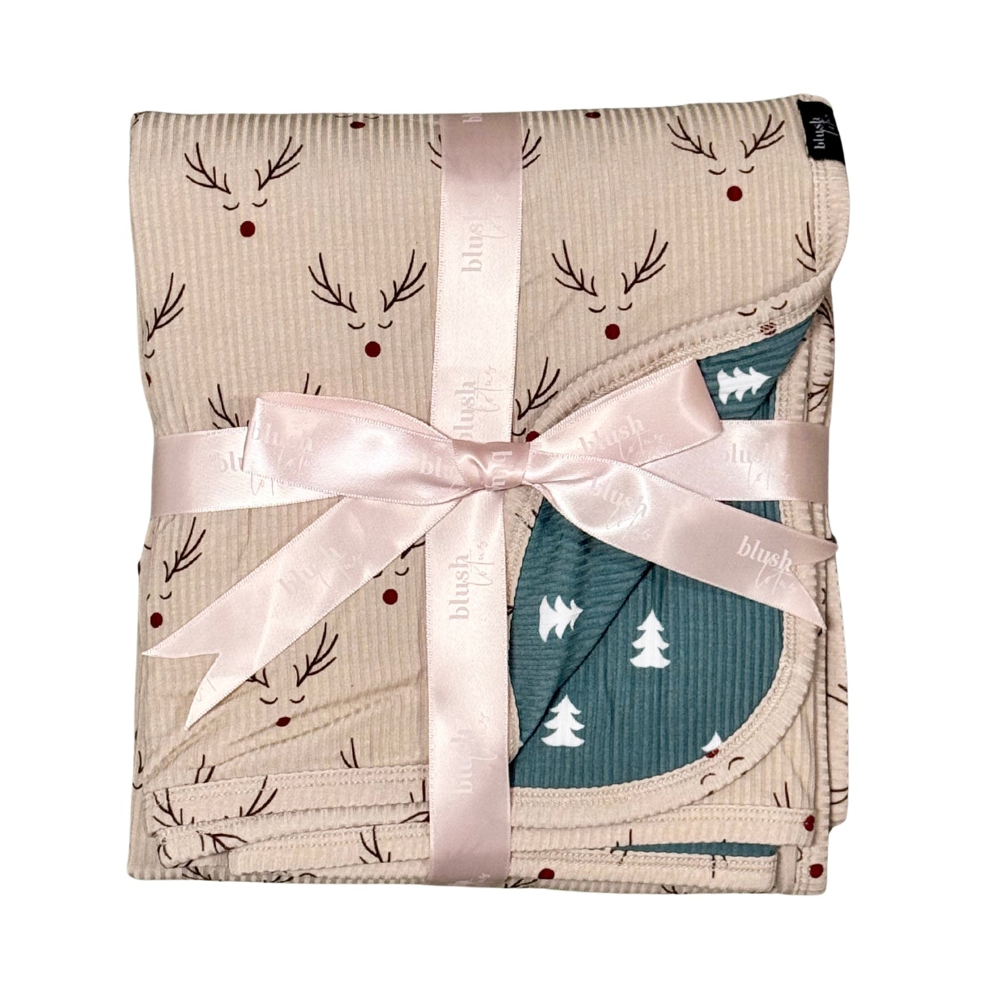 Reindeer Ridge x Northern Pine (ribbed) - Blanket