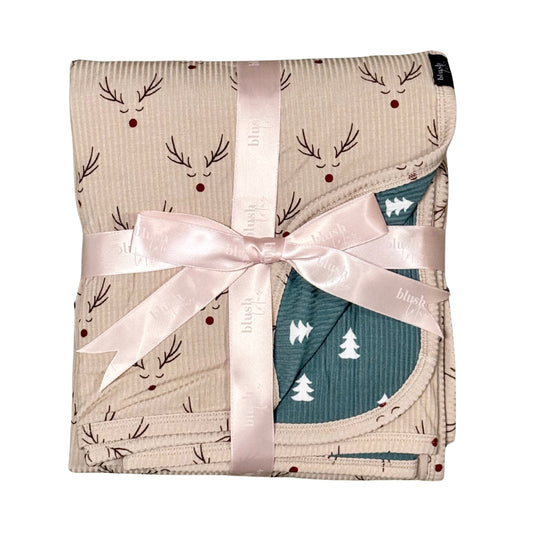 Reindeer Ridge x Northern Pine (ribbed) - Blanket