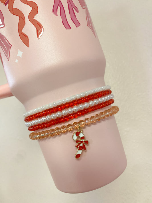 Tumbler Bracelet Stack – Candy Cane Crush Holiday Tumbler Accessories