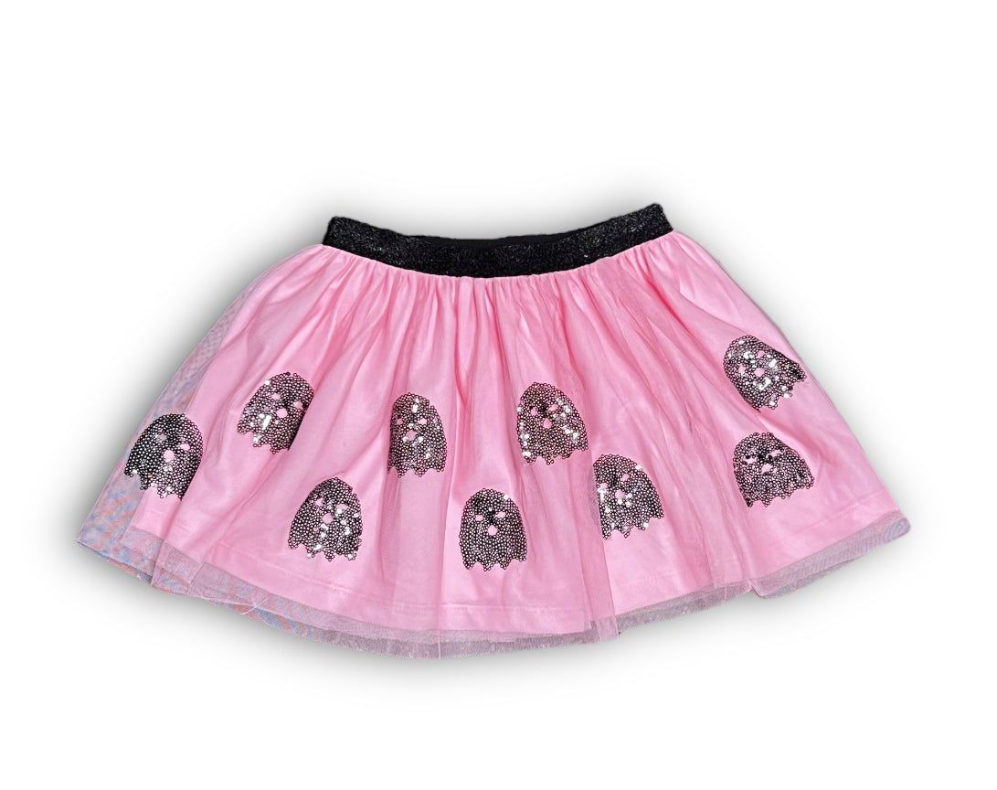 Pink Ghost Sequin Kids Tutu
