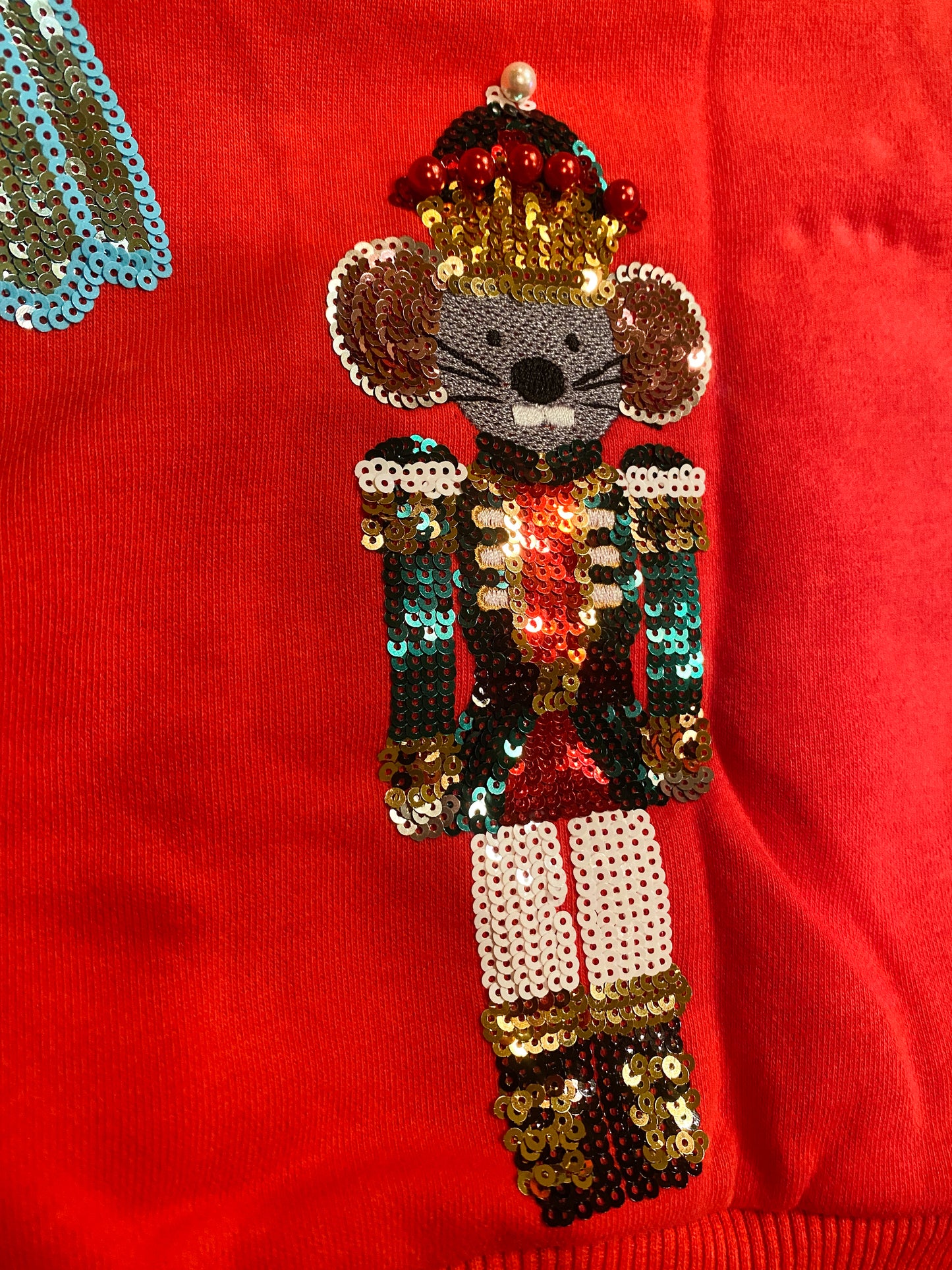 Queen of Sparkles Red Nutcracker Ballet Sweatshirt | Holiday Sequin Top - Kids