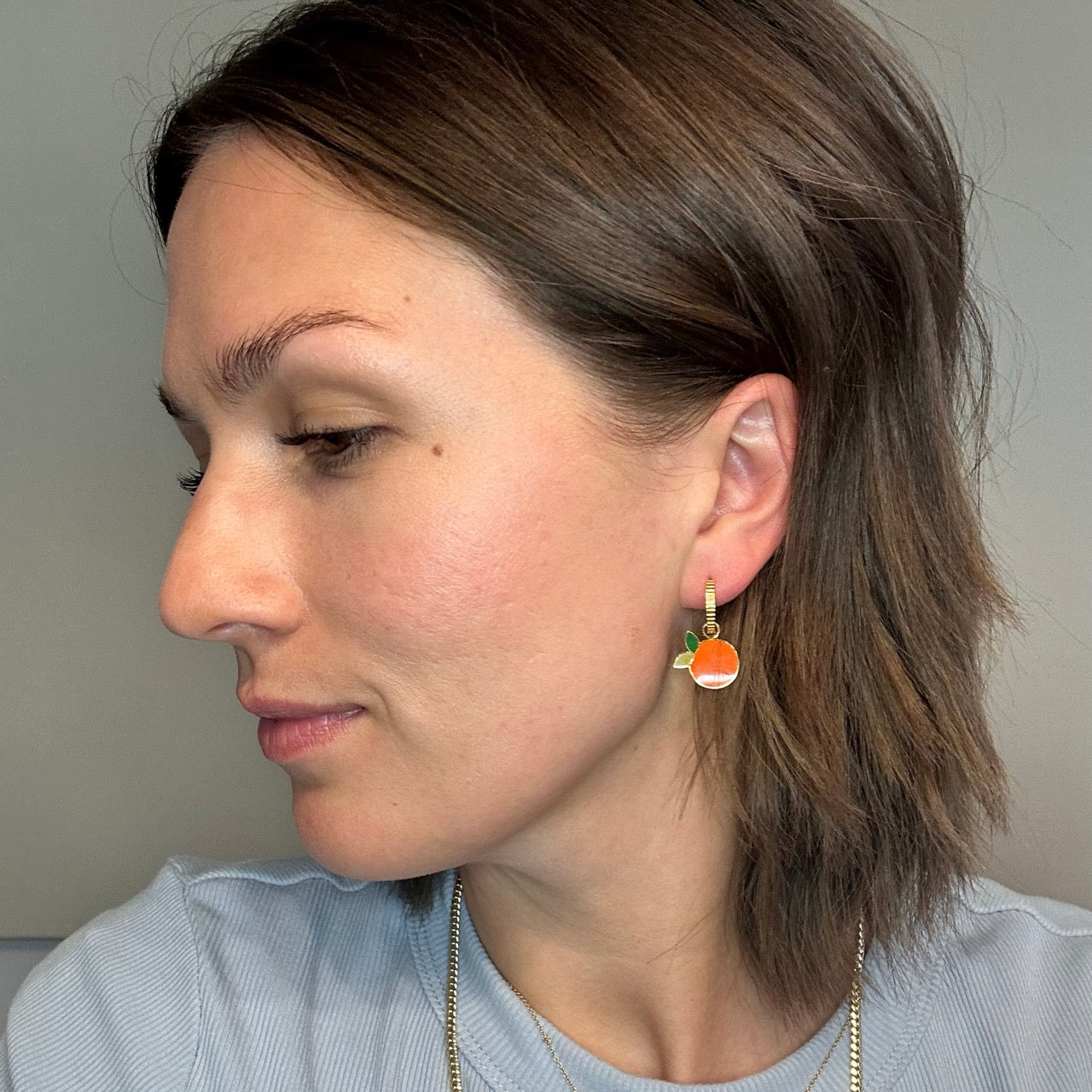 Clementine Huggie Hoop Charms