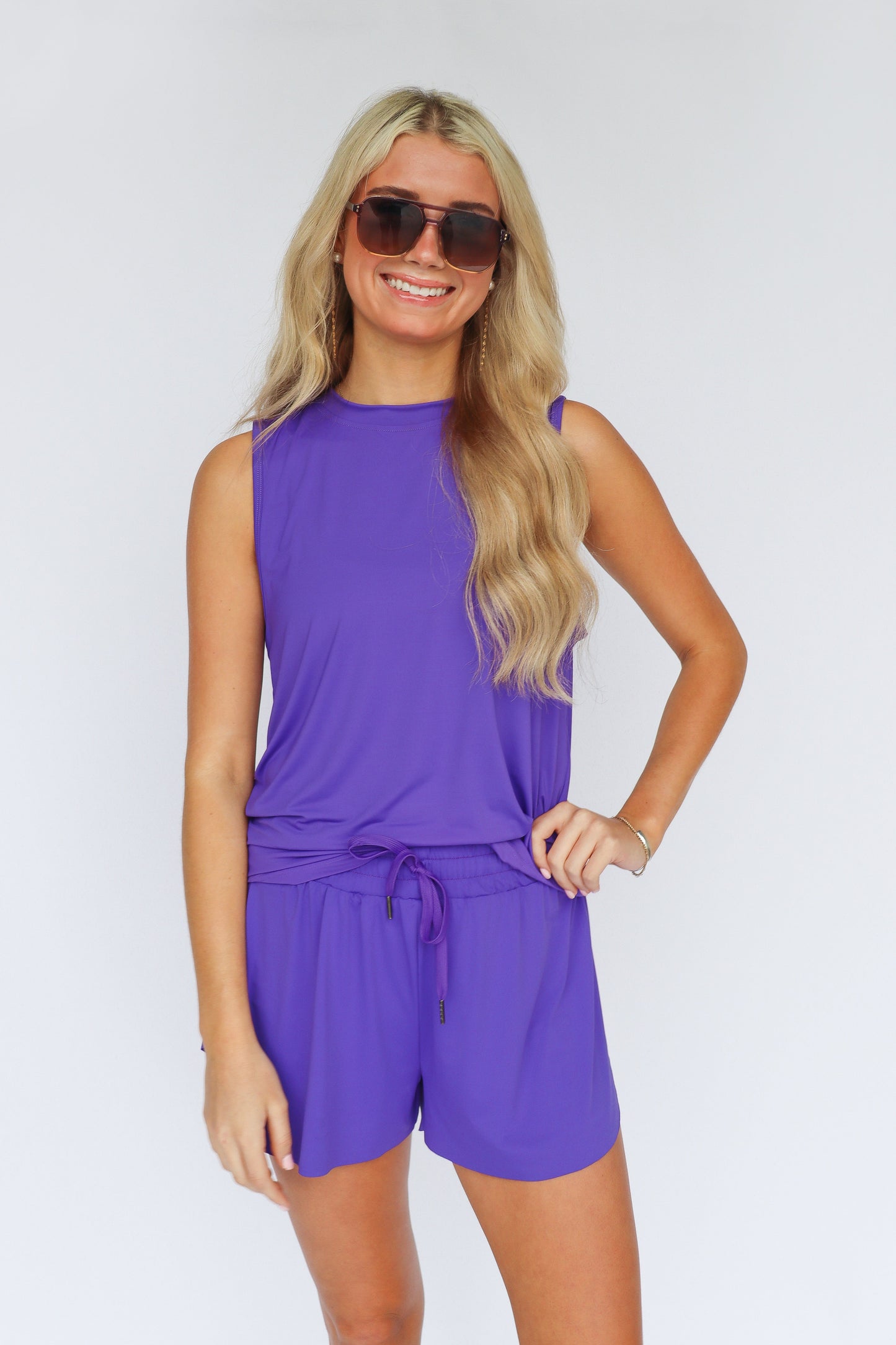 Women's Purple Butterfly Shorts