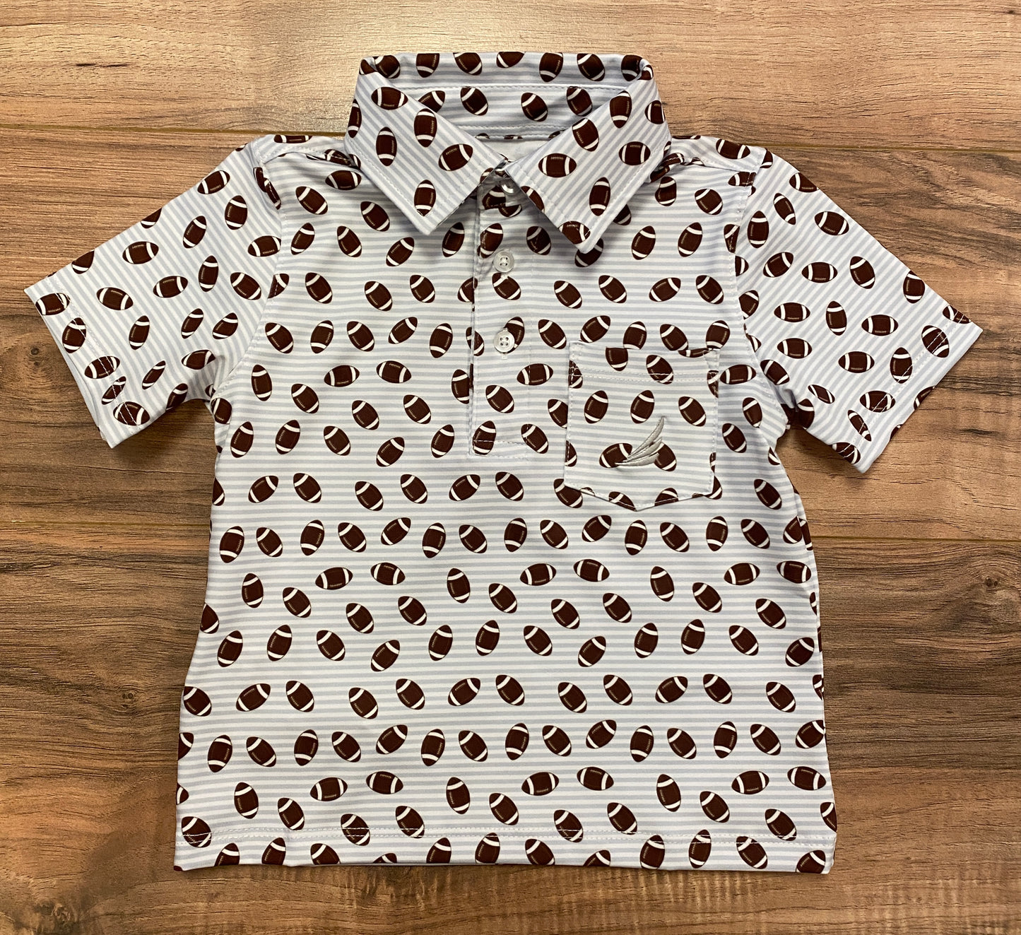 Performance Football Print Polo – Boys Short Sleeve Shirt