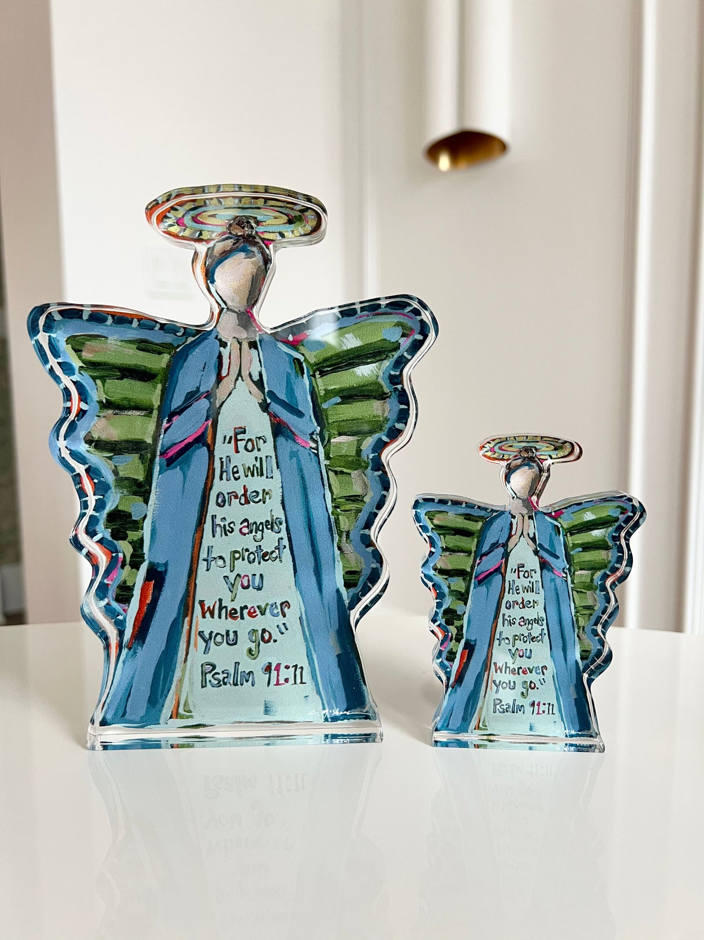 To Protect You Angel Acrylic Tabletop Art