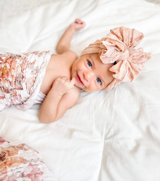 Ruffled Headband- Brulee Tie Dye