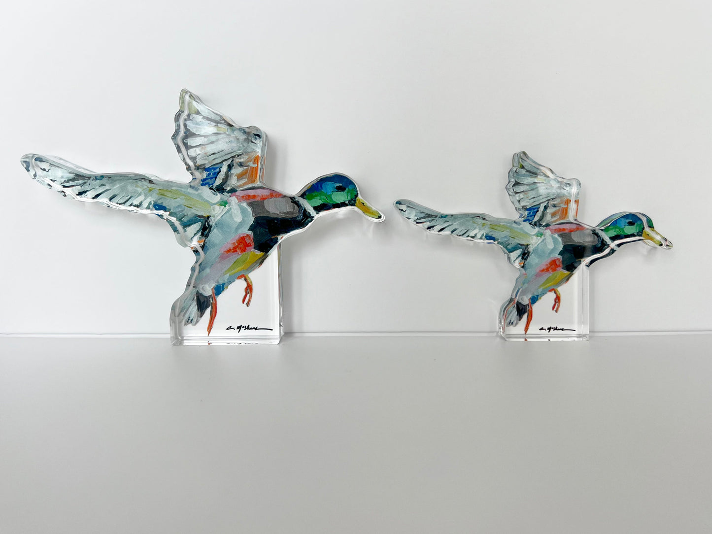 Take Flight Mallard Duck Acrylic Tabletop Art