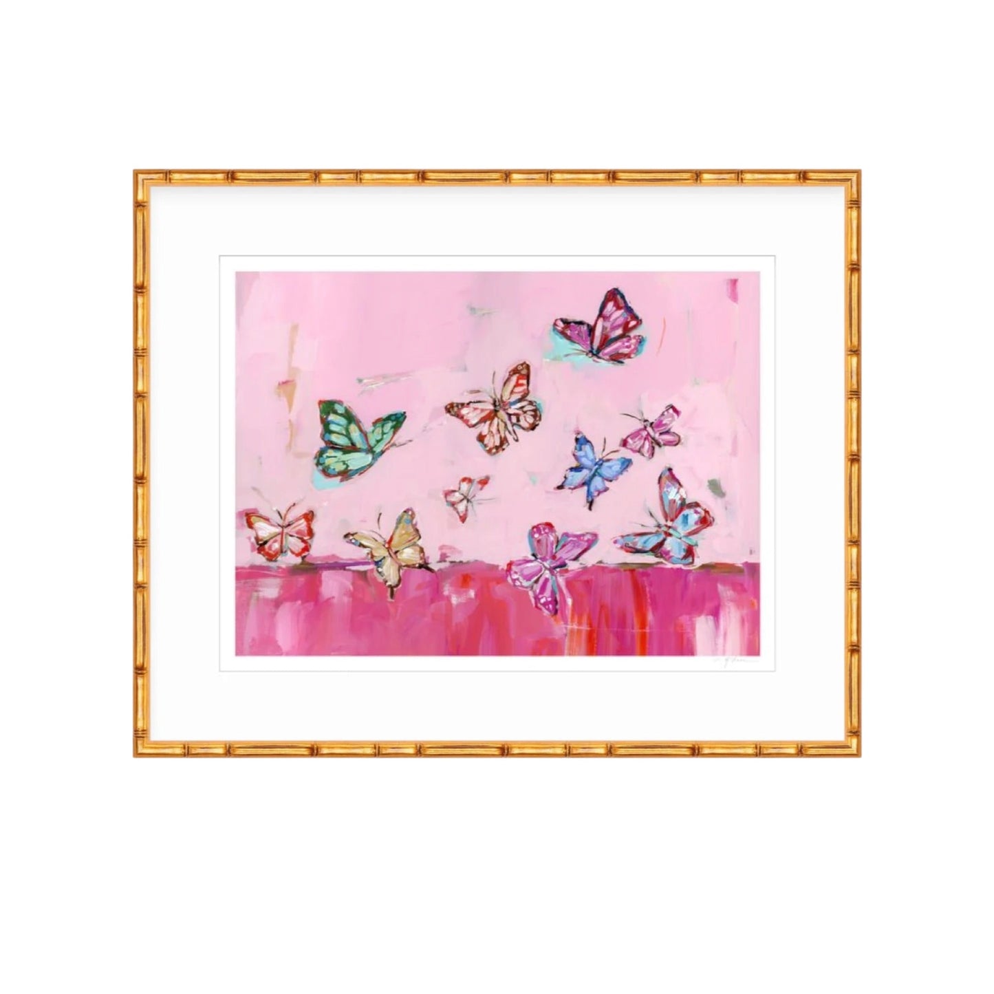 Butterfly Wishes Hot Pink Fine Art Print