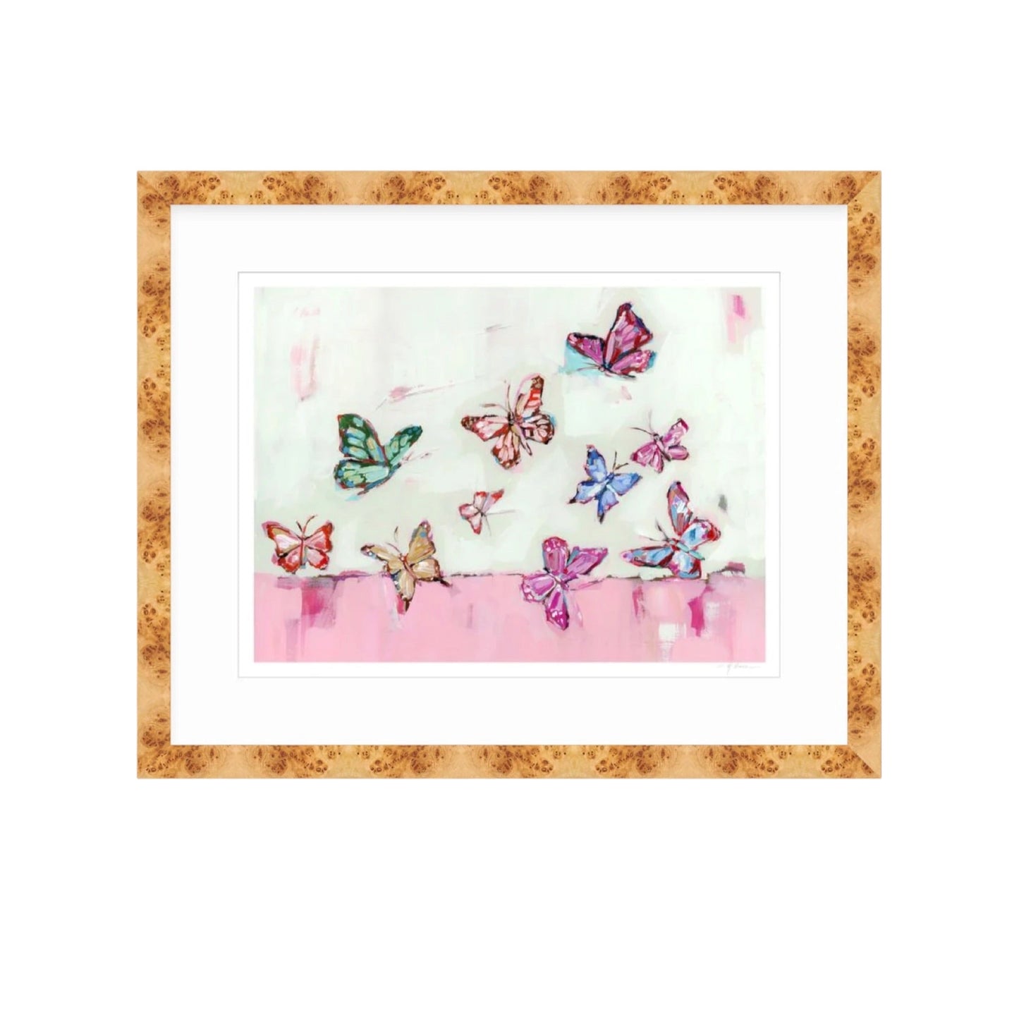 Butterfly Wishes Light Pink Fine Art Print