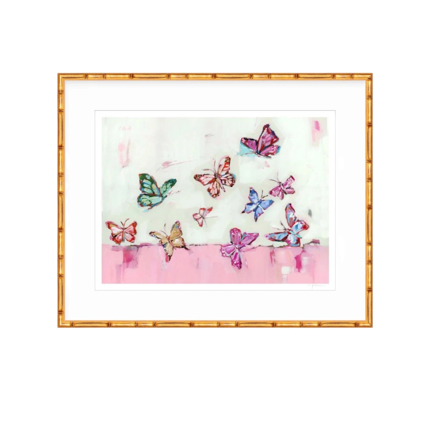 Butterfly Wishes Light Pink Fine Art Print