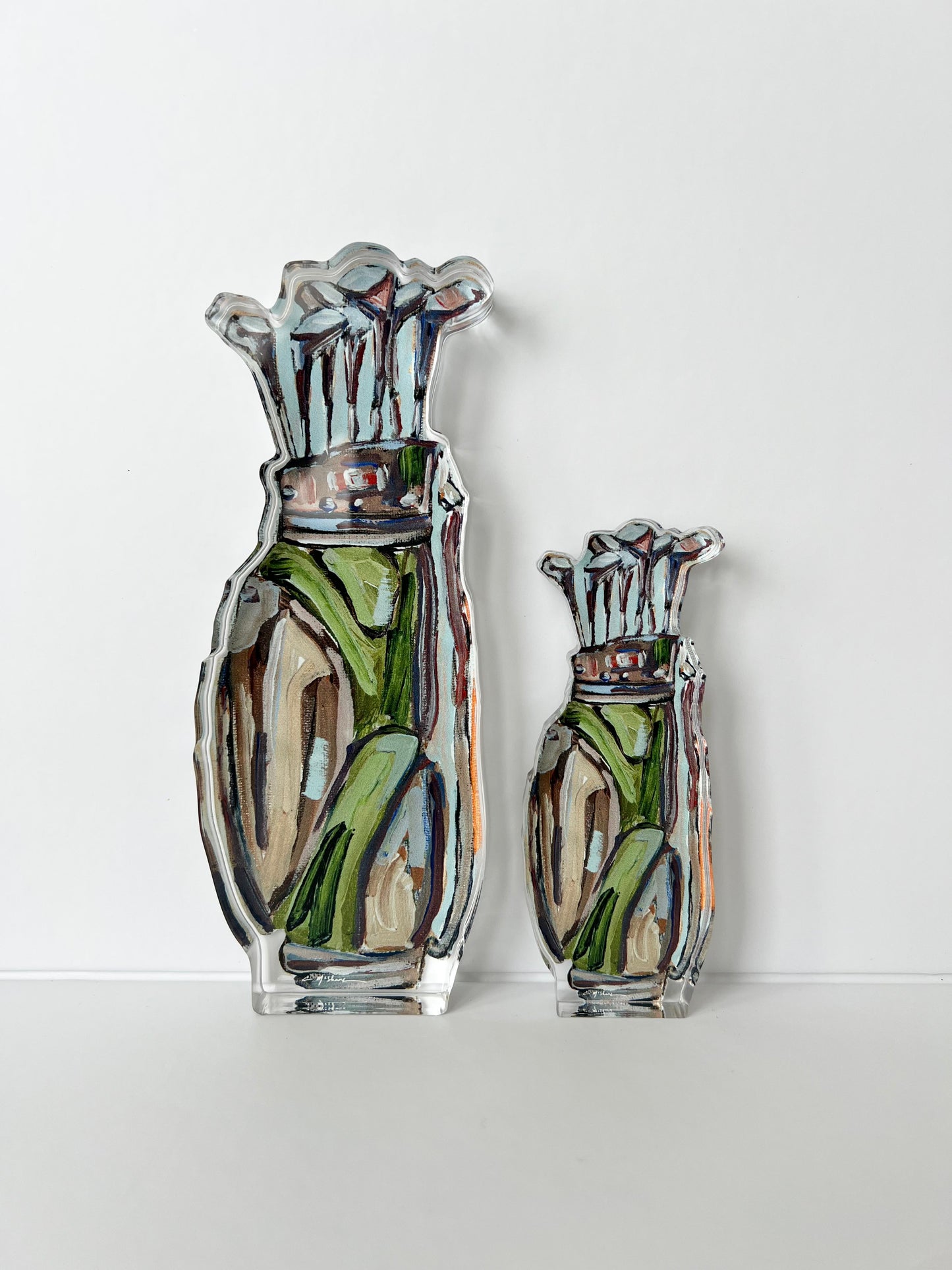 Golf Clubs Acrylic Tabletop Art