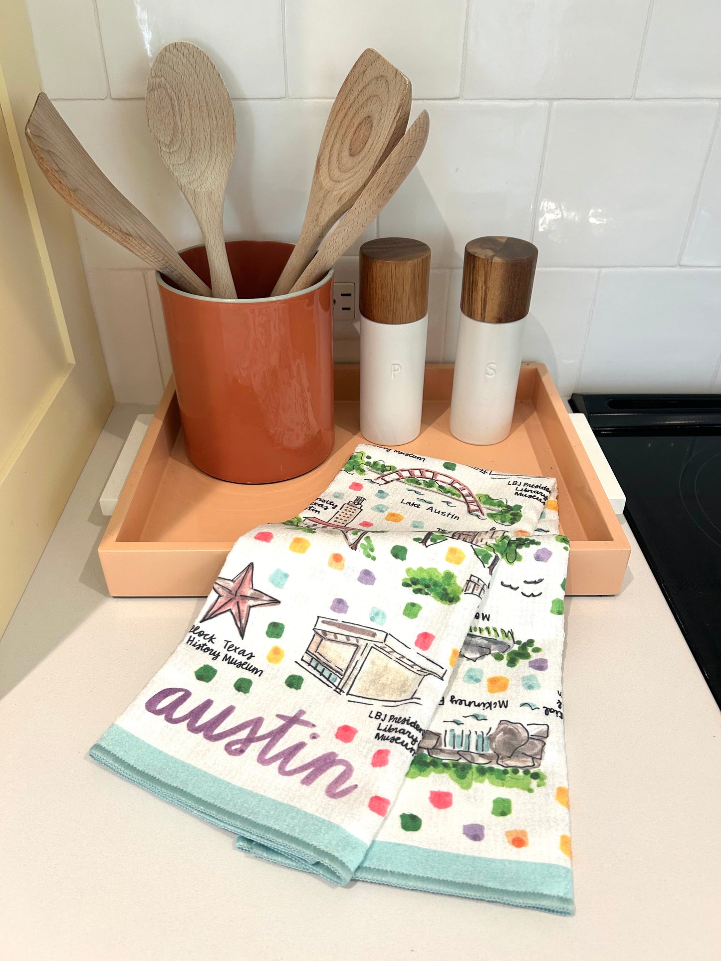 Austin, TX Double-Sided Tea Towel