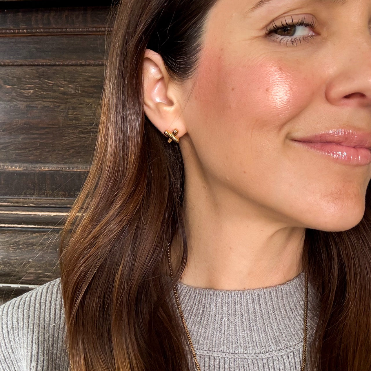 X Stud Earrings