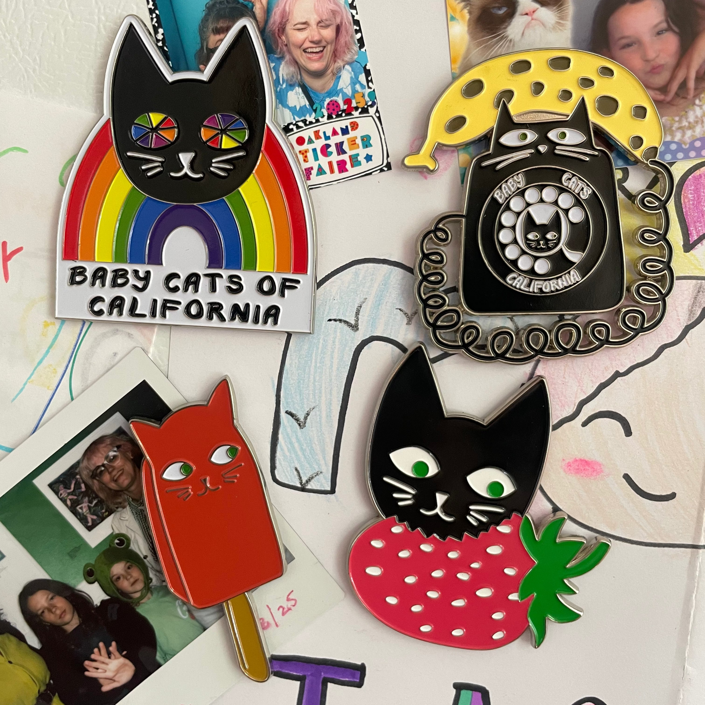 Strawberry Cat Magnet