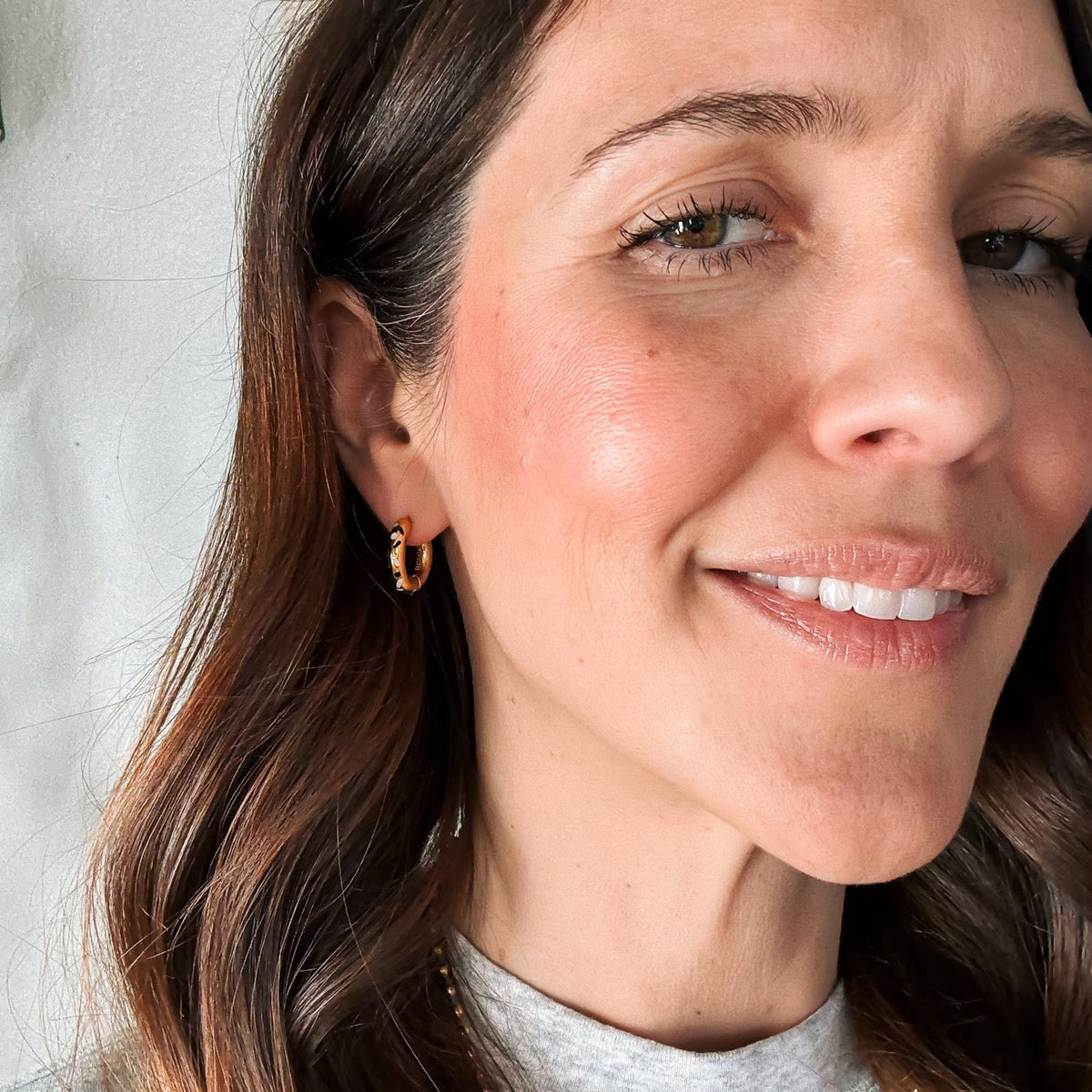 Inkdrop Chunky Rounded Huggie Hoop Earrings