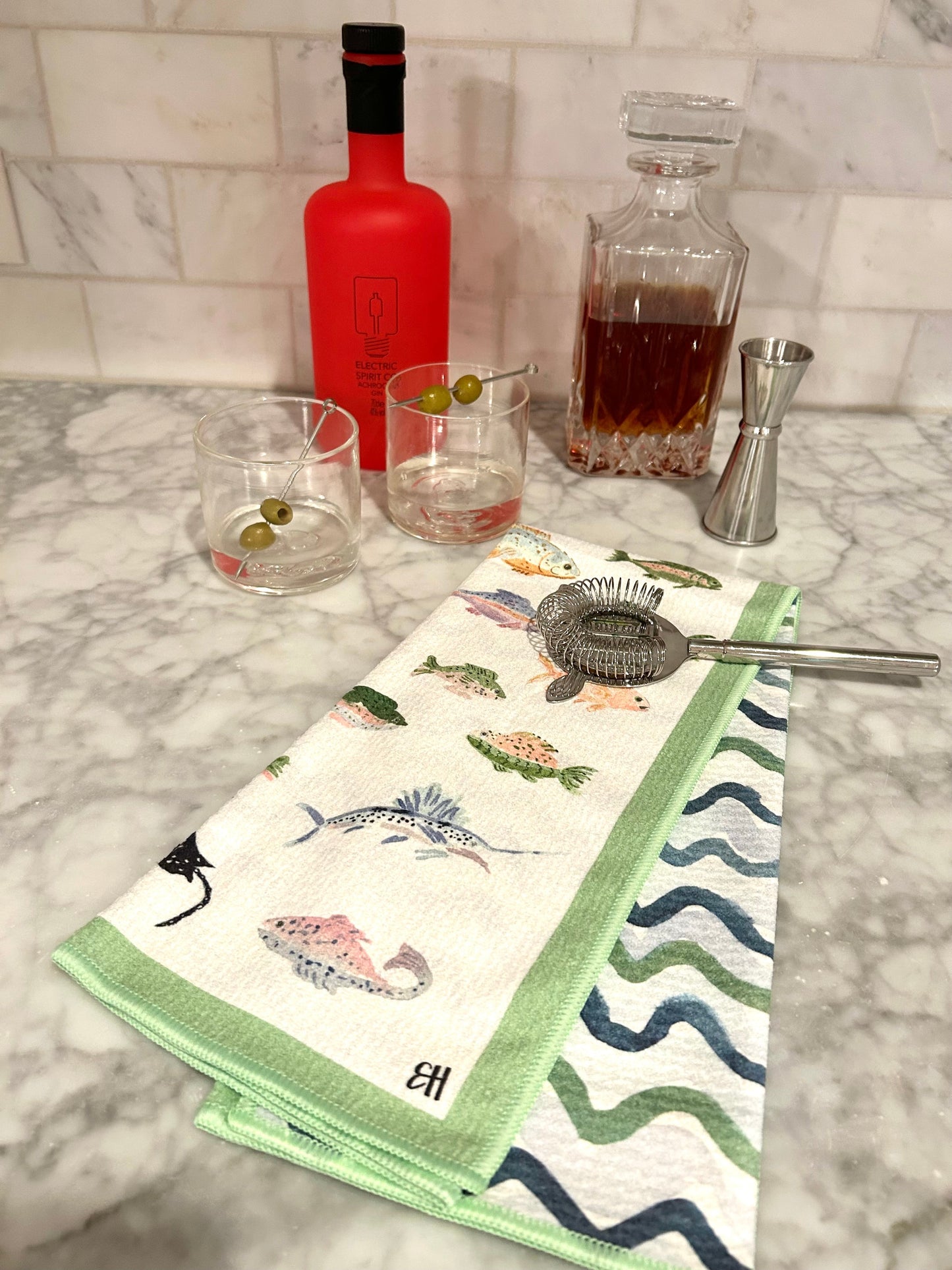 Reel It In Double-Sided Tea Towel